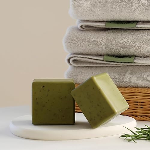 Miniatura 9 de Barra de champú purificadora de cuero cabelludo de romero y árbol de té con queratina, pantenol, biotina y aceite de argán (5.2 onzas)  Barra de