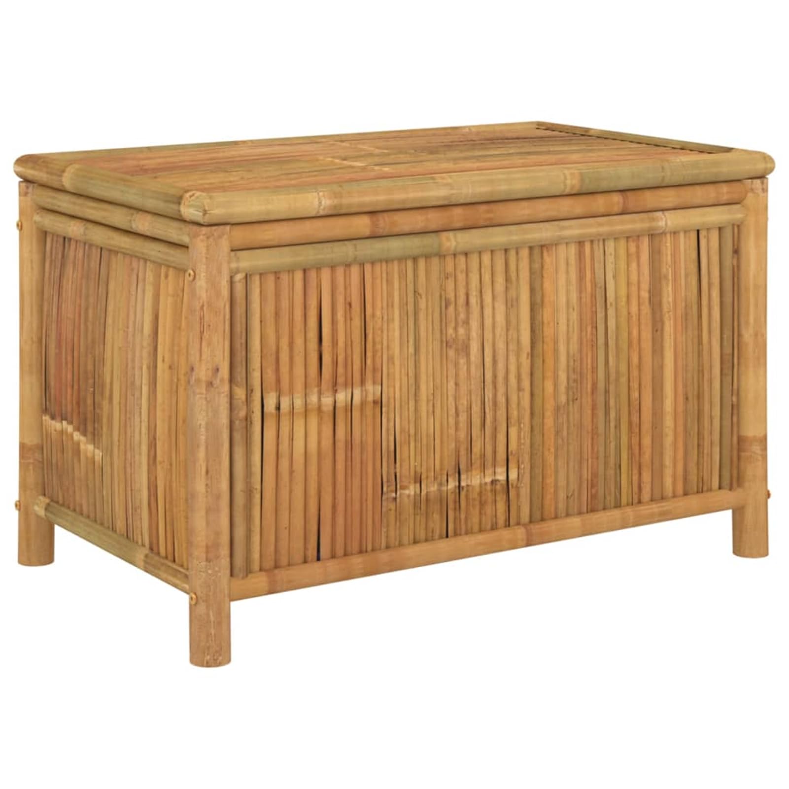 Homgoday Pudełko do przechowywania ogrodu, 90 x 52 x 55 cm, bambus, odporna na warunki atmosferyczne, skrzynia do przechowywania narzędzi ogrodowych, do domu, na taras, meble ogrodowe, meble ogrodowe