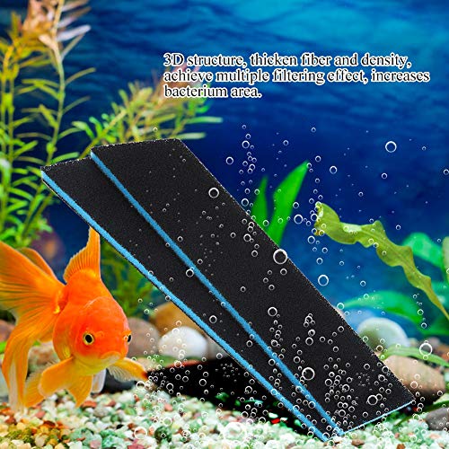 Hffheer 2Pcs Aquarium Filter Foam Double Layer Aquarium Filter Pads Fish Tank Filter Cotton Aquarium Filter Media - Thumbnail 2