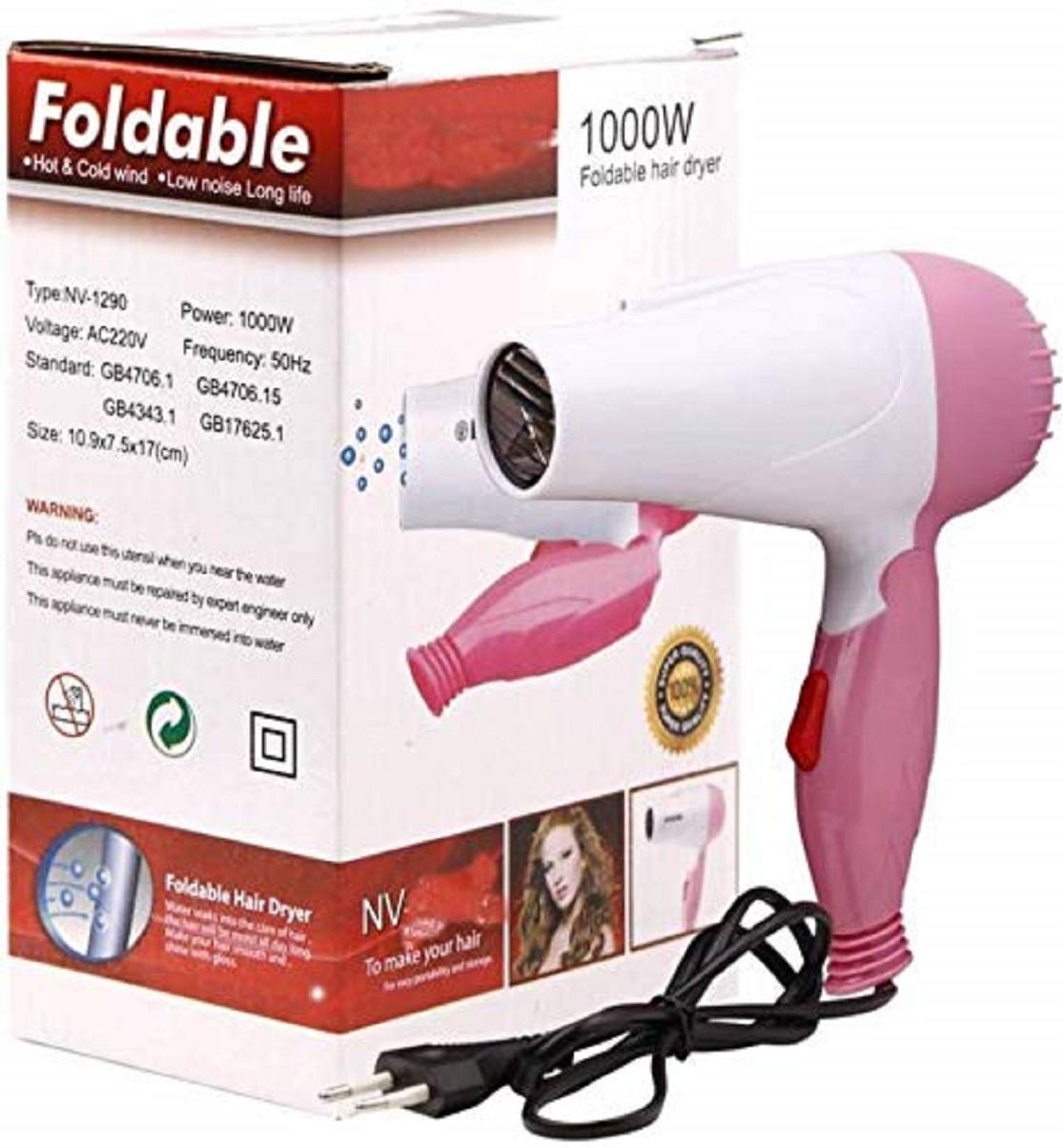 Kritika Enterprise Folable Hair Dryer (Multi Colour)