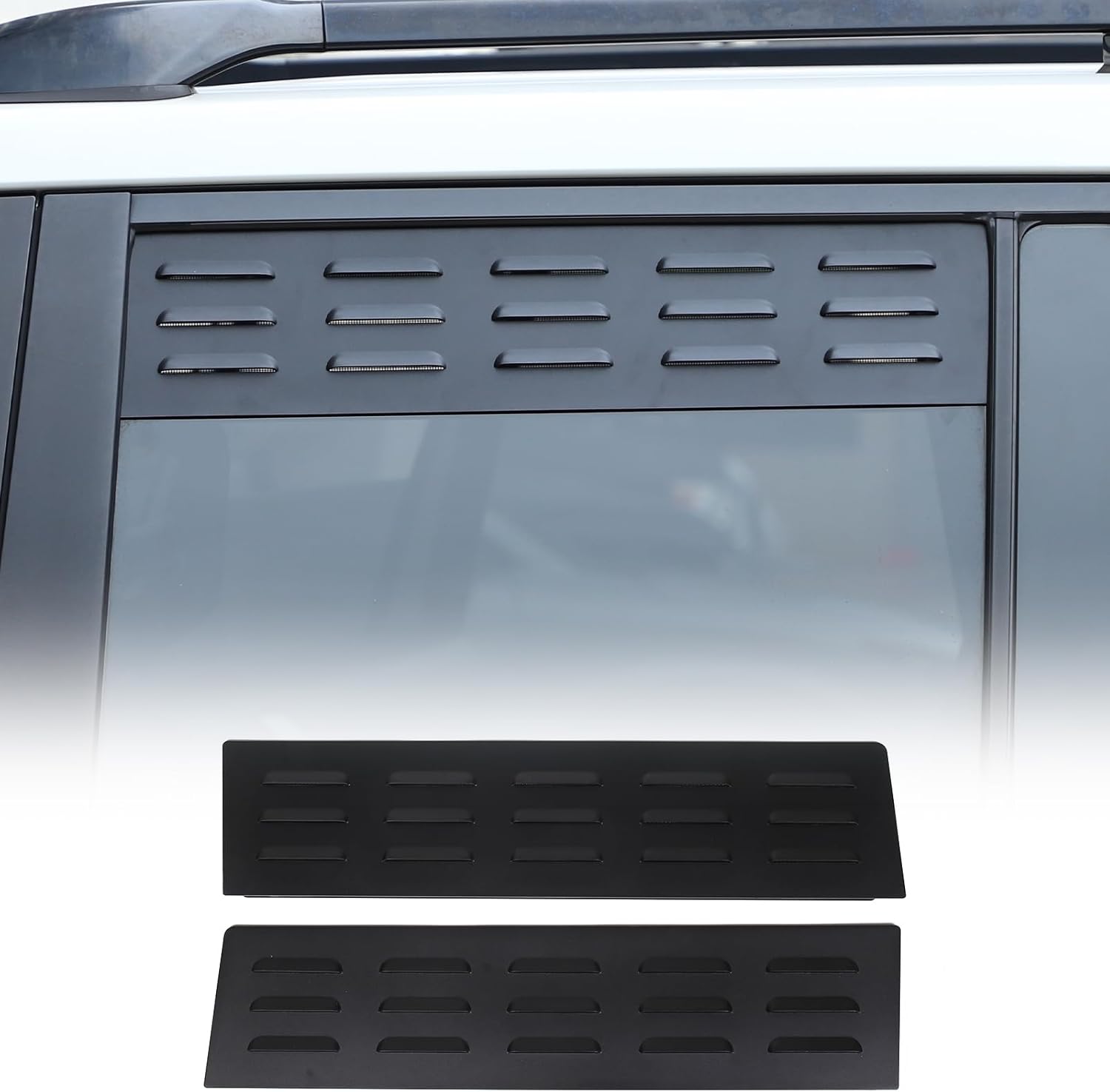 Car Front Window Air Vent Blinds Compatible with Compatible with Toyota Land Cruiser Prado FJ150 150 Le-xus GX 2010-2023,Car Privacy Window Louvers Sun Shade Cover Wind Vent Air Deflector Accessories