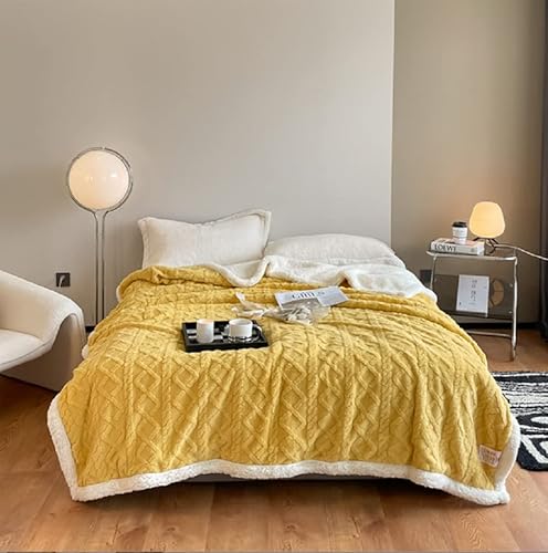 ボア ブランケット 二枚合わせ 毛布 厚手 掛け毛布 あったか マルチカバー 秋冬 暖かい 肩掛け 膝掛 フリース ソファカバー ベットカバー シープボア チェアカバー もこもこ ふわふわ おしゃれ 北欧 寝具 保温 防寒対策 冷房対策 洗える (180x