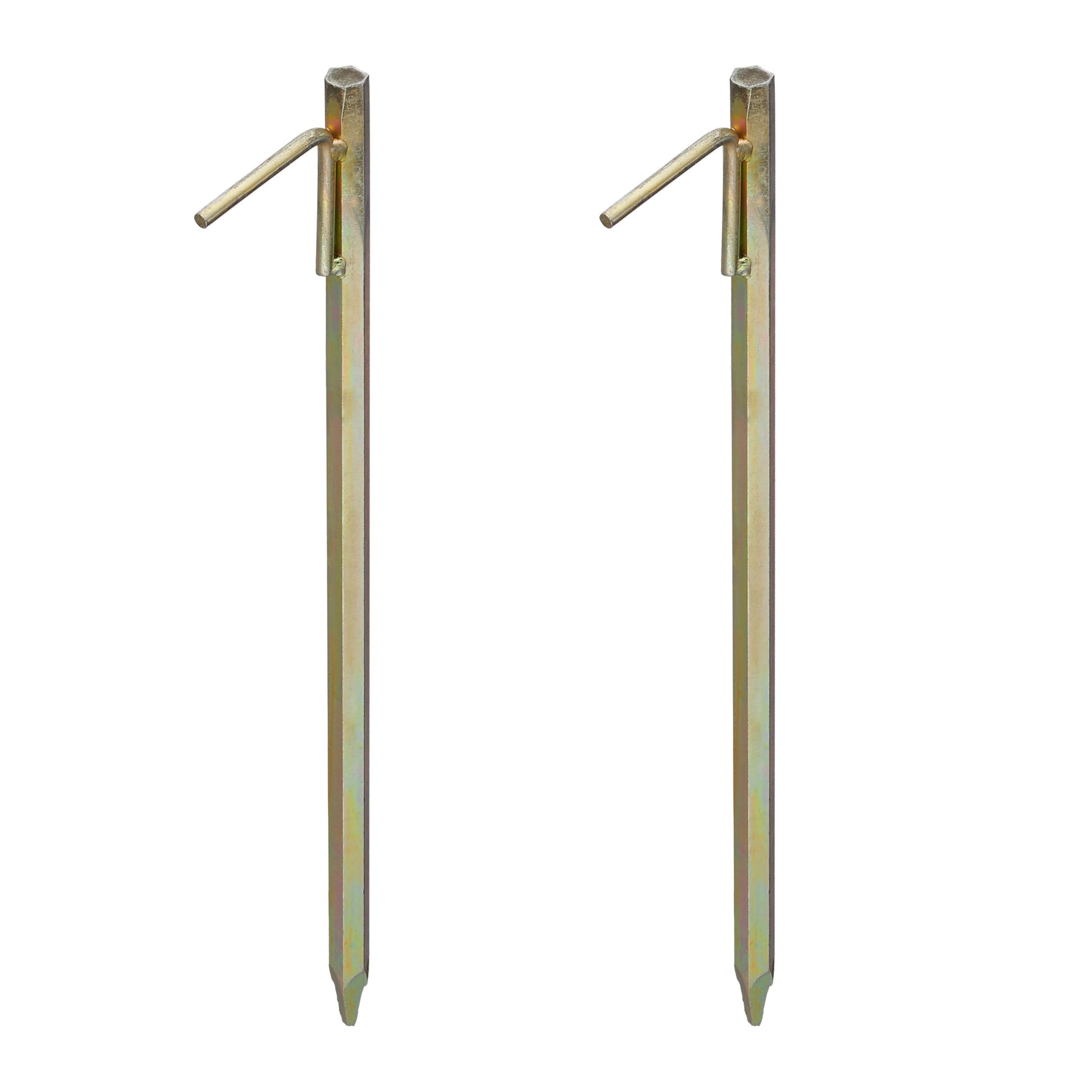 Piquets de Fixation au Sol XXL, Lot de 8, Acier galvanisé, Sardines Tente, bâche, tonnelle, Hauteur 51 cm, Jaune | Accessoires de tente, à enfoncer, en acier galvanisé