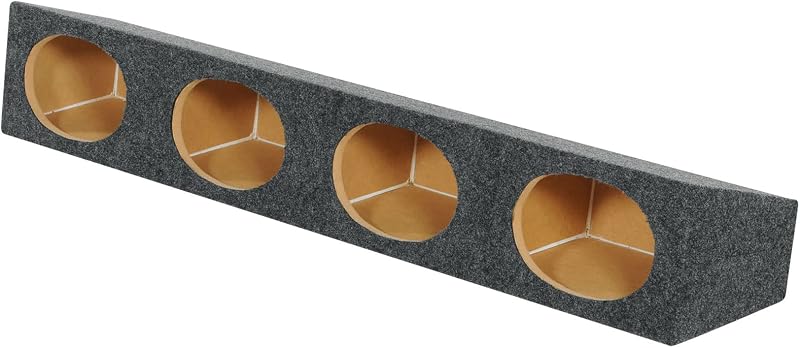 Rockville RS6X9-4 4-Hole Double Angle 6x9 Sealed Speaker Enclosure Box | Made in USA, 3/4" MDF Construction, Gold Spring Loaded Terminals, 7.0" Mounting Depth, Fits Most Vehicles