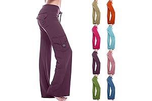 olivia freda Plus Size Cargo Yoga Pants for Women