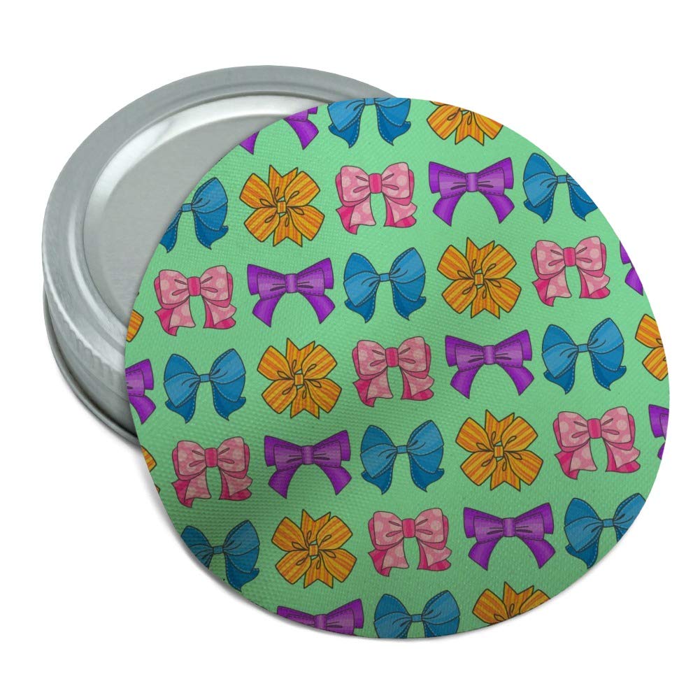 Cute Girly Ribbon Bows Set Round Rubber Non-Slip Jar Gripper Lid Opener