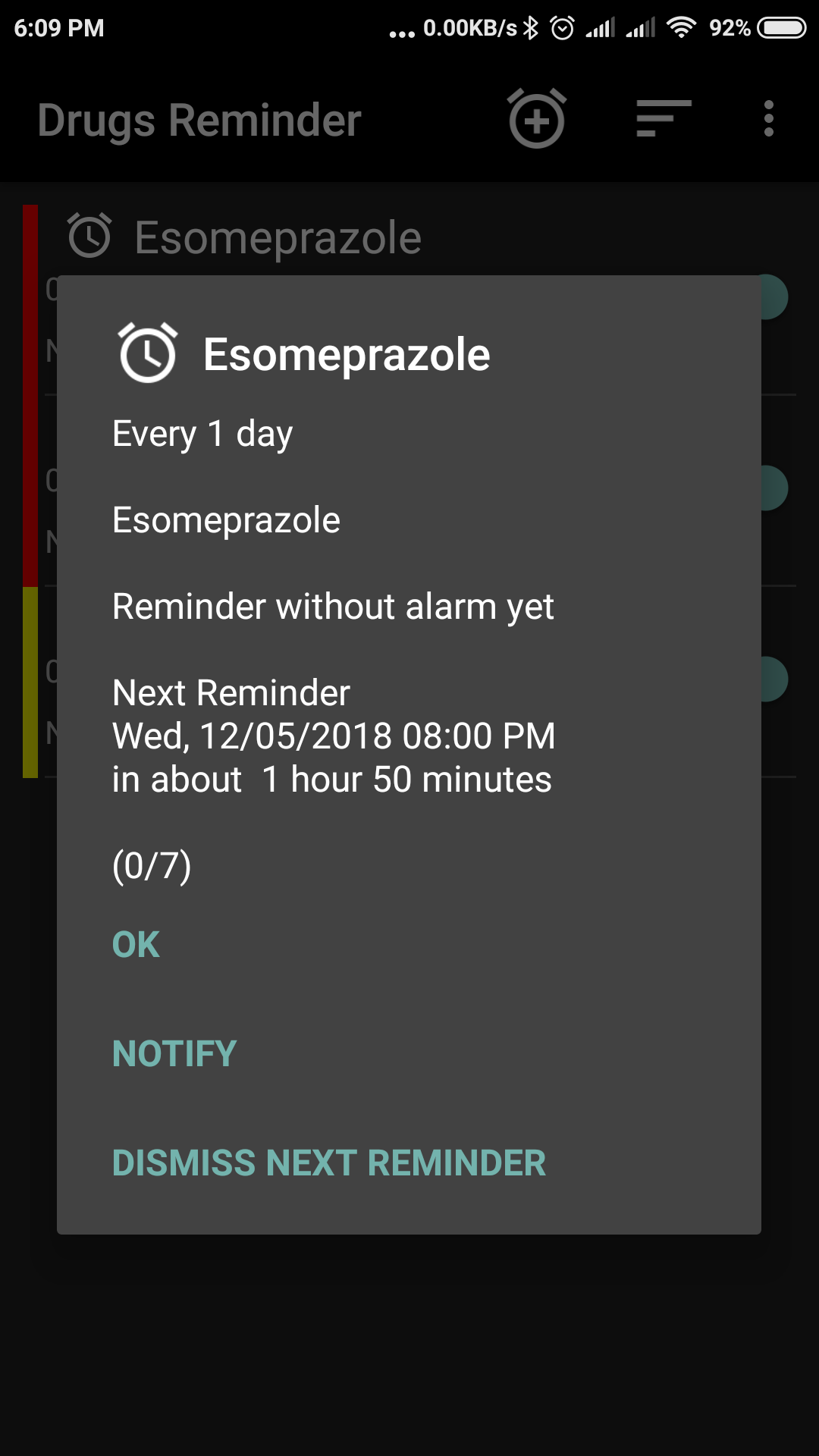 Drugs Reminder alarm you to take the drug on time through alarm