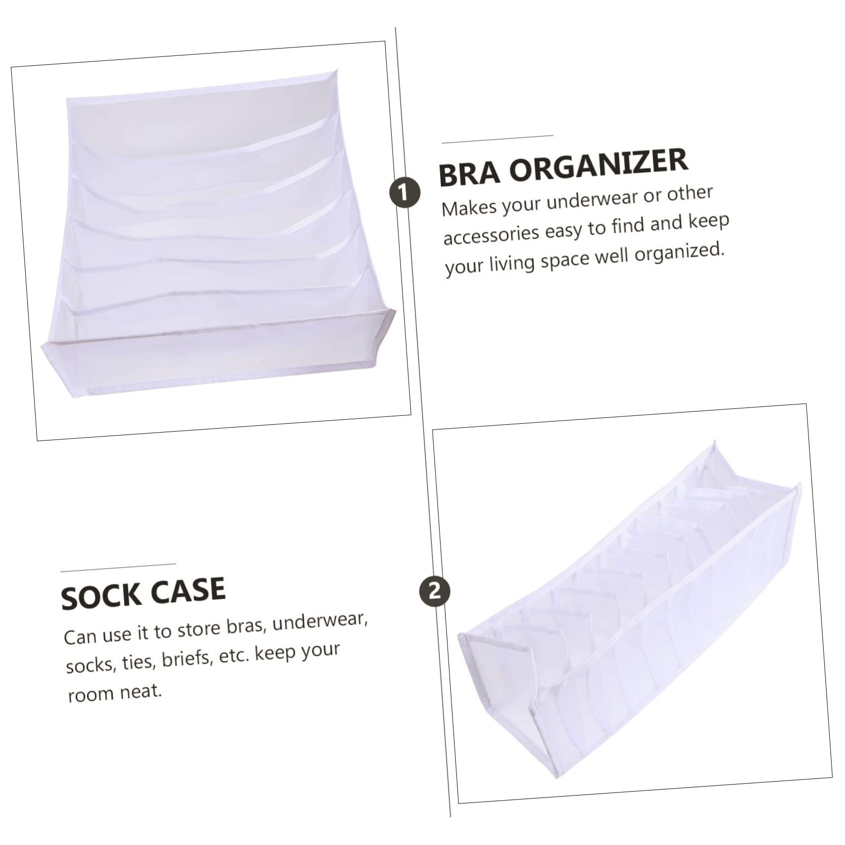Cabilock 6pezzi Organizer Per Armadio Per Sottovesti Calze e Cravatte Di Contenitori Con Scomparti Per Biancheria Intima e Accessori Soluzione Pratica Per Closet Ordinato