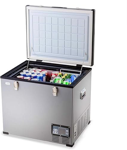 Miniatura 7 de COSTWAY Congelador de pecho, refrigerador de viaje con compresor de 63 cuartos de galón con 3 niveles, -0.4°F a 50°F, temperatura ajustable,