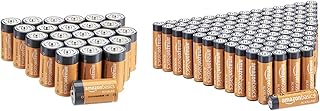 Amazon Basics AA-Alkalibatterien, leistungsstark, 1,5 V, 100 Stück (Aussehen kann variieren) & Everyday Alkalibatterien, T...