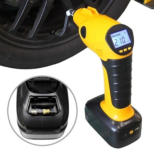 Inflador de neumáticos de compresor de aire portátil, bomba de aire para neumáticos de automóvil de 12 V CC con batería recargable, inflador de