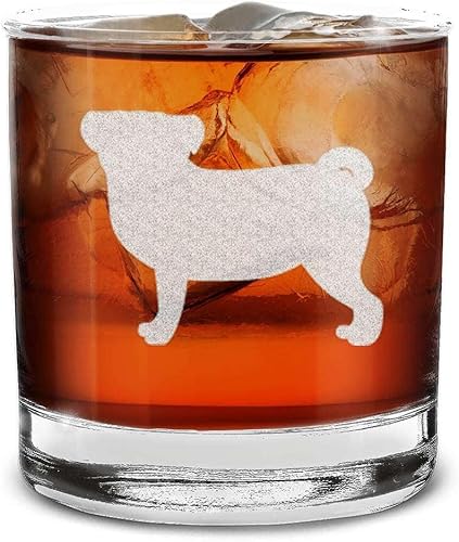Miniatura 8 de shop4ever Vaso de whisky grabado de raza de perro Bulldog Inglés de 11 oz. Regalo para amantes de los perros