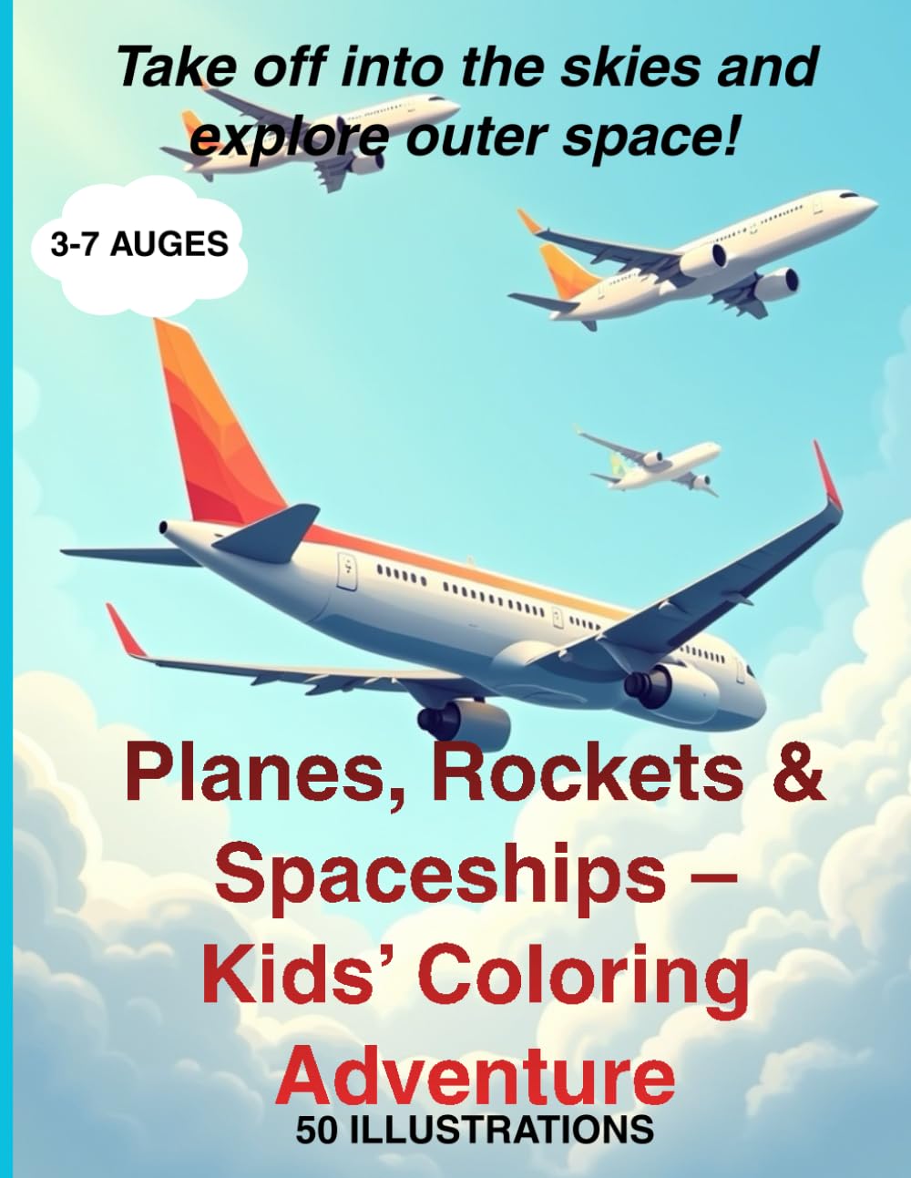 Planes, Rockets & Spaceships – Kids’ Coloring Adventure: Air & Space Coloring Book for Young Explorers