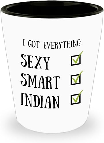 Indian Shot Glass Glasses India Pride Sexy Smart Funny Gift For Liquor Lover Alcohol 1.5oz