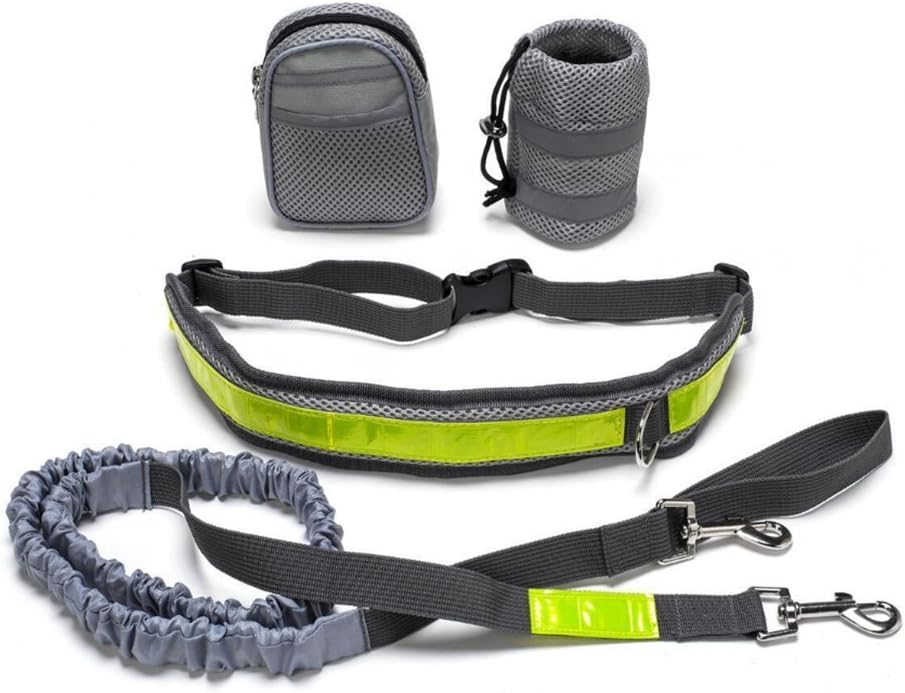 Hands Free Running Dog Lead/Adjustable Waist Lead with pouch,Dog Bungee