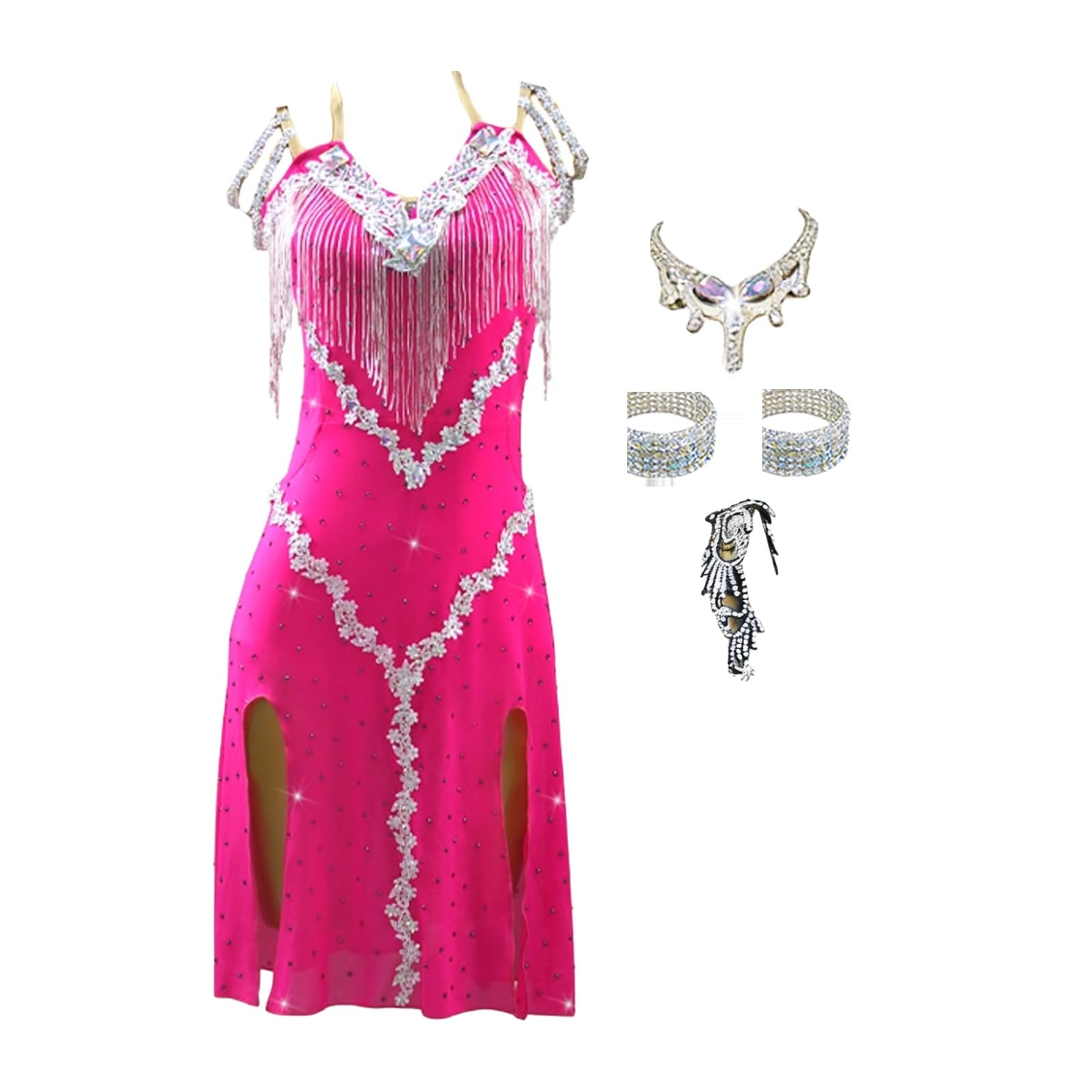 Abiti Da Ballo Latino For Spettacoli, Personalizzazione, Maglia, Squadra Di Ballo Da Sala Professionale, Costumi Da Competizione, Strass