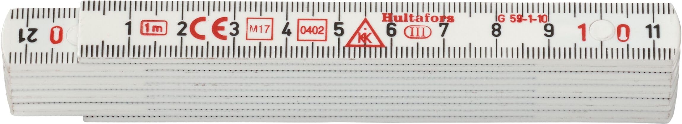 Hultafors 200364 1 m "G59 – 2,5-25,4 cm Metro pieghevole, colore: bianco
