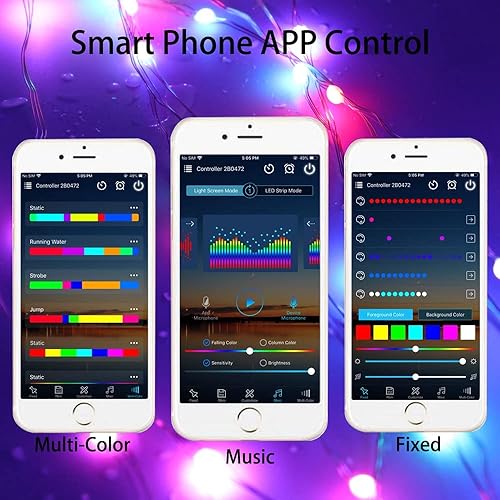 Miniatura 4 de WS2811 WS2812B controlador LED Bluetooth música con micrófono para SK6812 WS2812 Pixel LED tira de luz APP 28Keys remoto DC5-24V