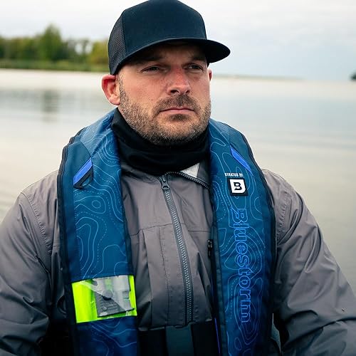 Miniatura 28 de BLUESTORM Stratus 35 Chaleco salvavidas inflable PFD para adultos Guardacostas de Estados Unidos (USCG) aprobado por la Guardia Costera