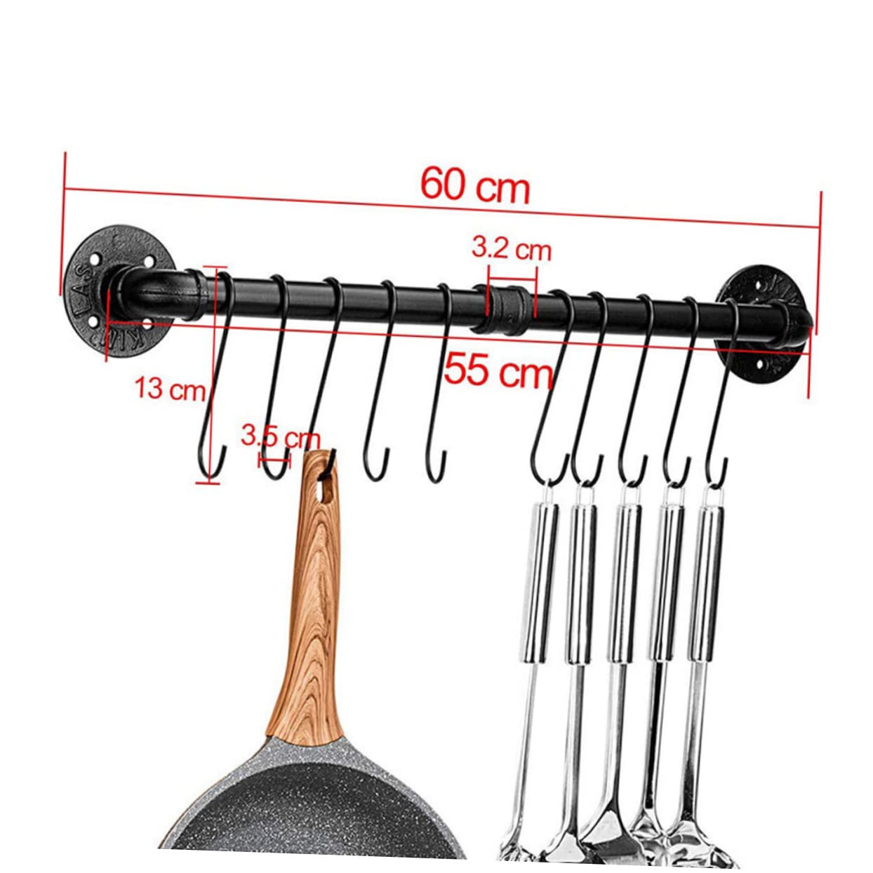 Garneck Portautensili Sospeso Supporto Per Coperchi Di Pentole Scaffale Per Riporre Pentole Da Cucina