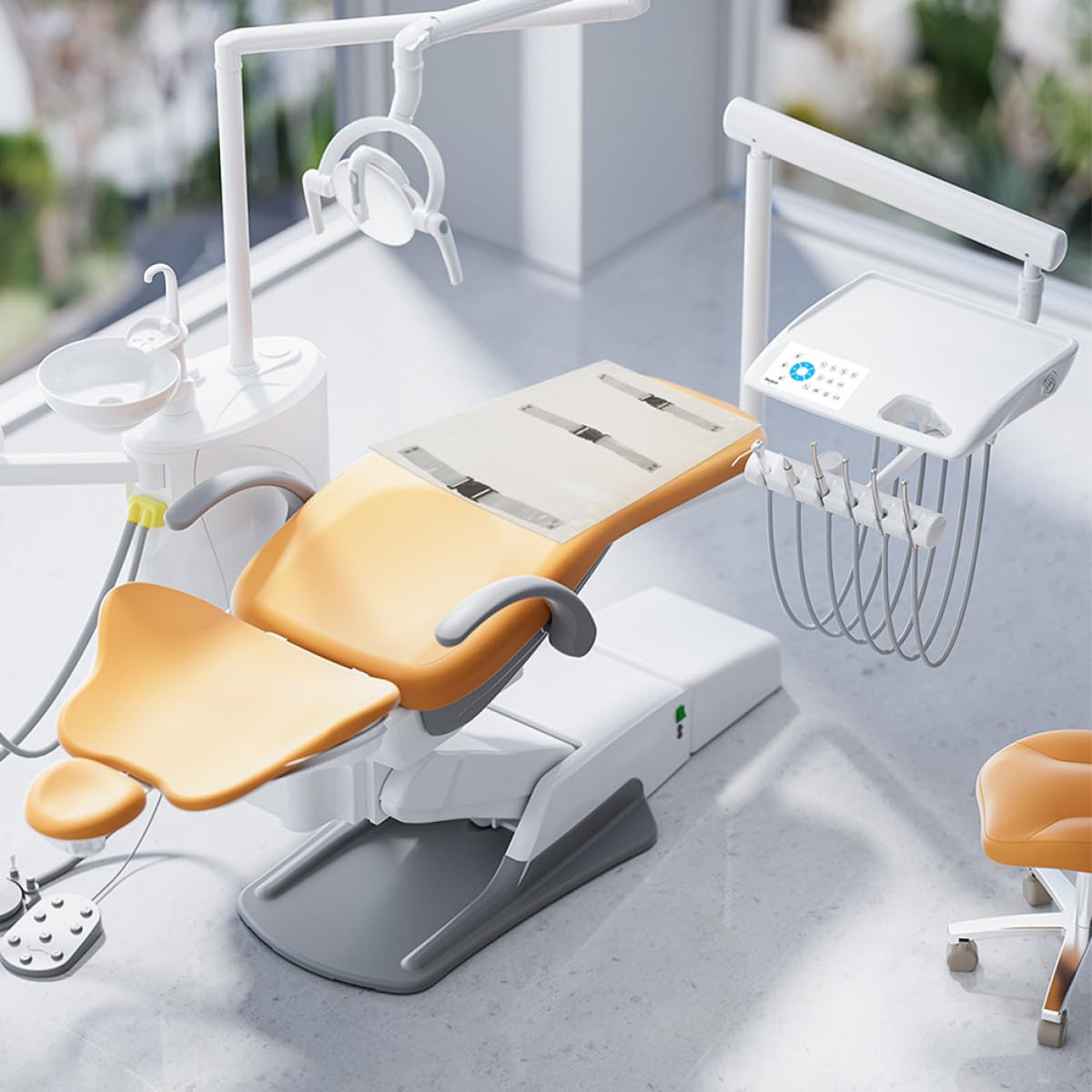 Zerodeko Lot de 2 Protecteurs de Pied pour Chaise Dentaire en Pvc Transparent avec Bande Élastique et Clips Robustes pour Protection Imperméable et Usage Professionnel