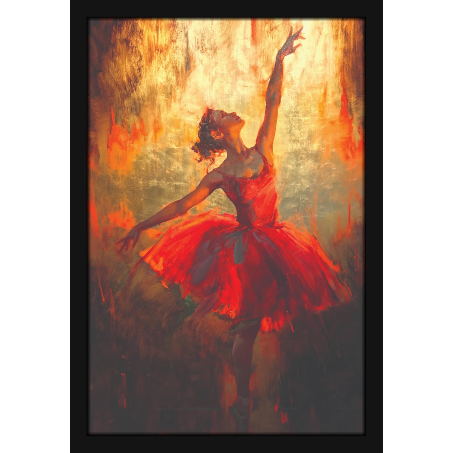 Mad Masters Pretty Dancing Girl in Short Red Dress Beautiful Woman Painting Photo Frame for Living Room, Bedroom, Home Decor and Wall Decoration (MM 1833, 12x18 Inch, Paper, With Plexi Glass) (B0CHBRZJD7) Amazon Price History, Amazon Price Tracker