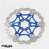 Conjuntos de freio a disco de freio a disco de bicicleta de 160 mm 180 mm com 6 parafusos adequados para bicicleta de estrada, mountain bike, MTB, BMX (liga de alumínio e aço inoxidável)