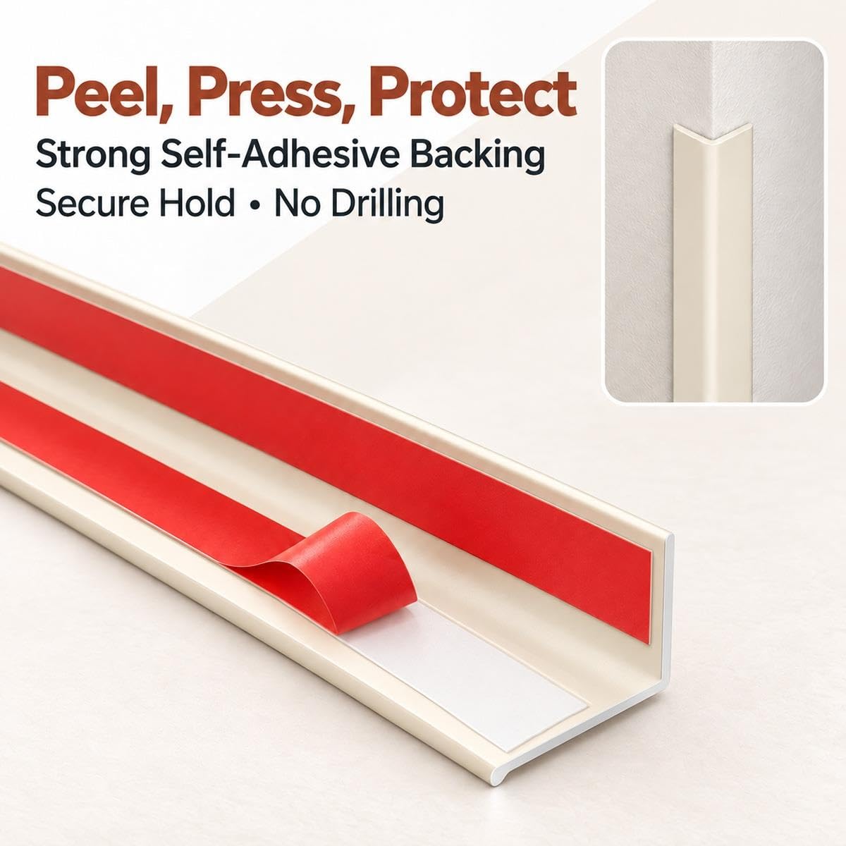 Moldura Decorativa de Aluminio para Esquinas, Protector de Esquinas Metálico Autoadhesivo Resistente a Golpes, para Mueble Rodapié Marco de Puerta, Fácil de Limpiar(Negro,5m)