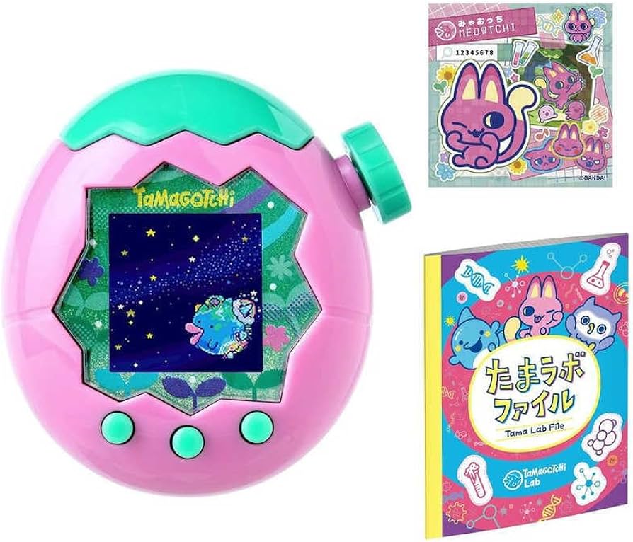 たまごっちパラダイス　本体　たまパラ　ピンクランド　　ステッカー　みみっち Amazon.co.jp: Tamagochi Paradise - Pink Land 早期購買 みゃおっち