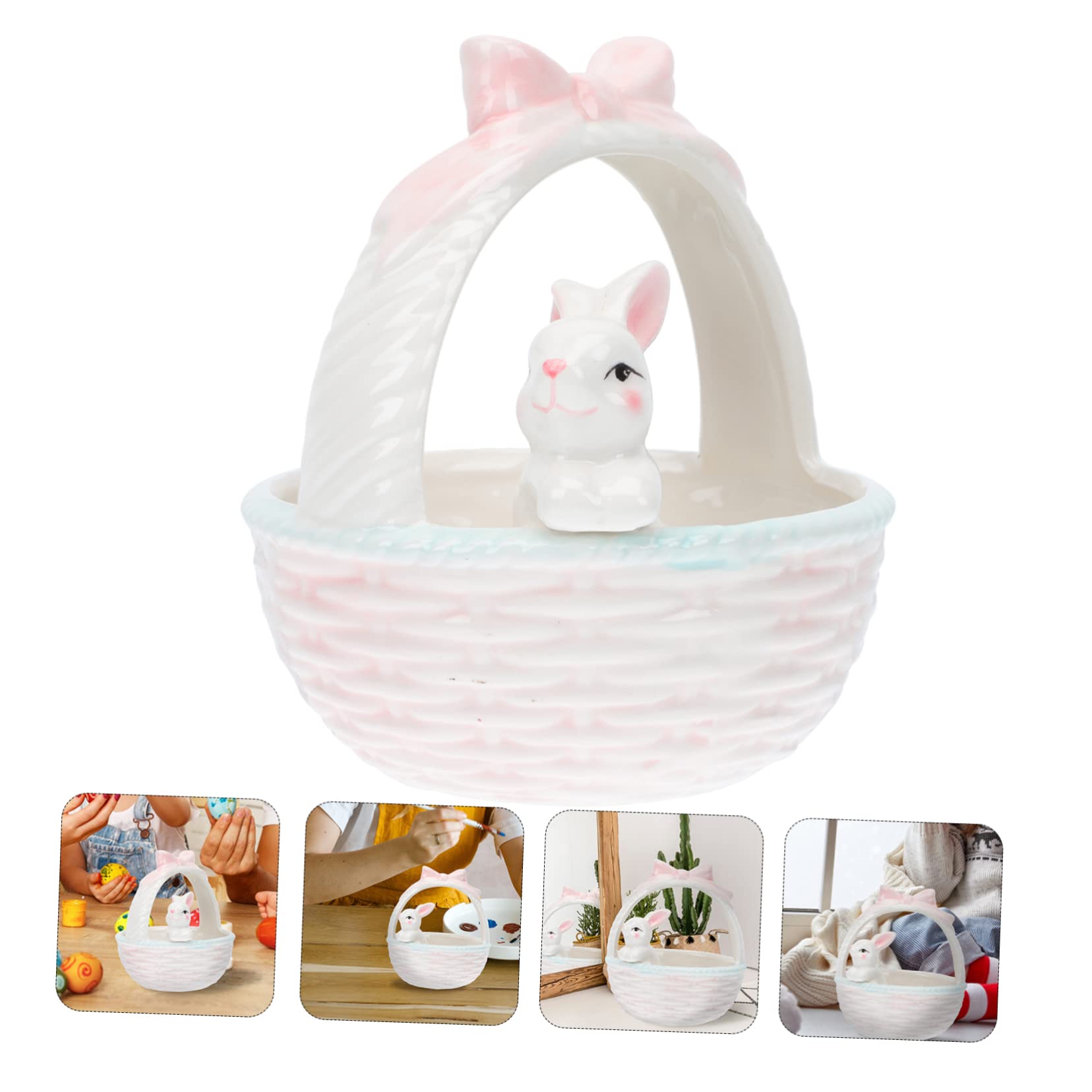 Alipis 2stücke Keramisches Osterhasen Dekorationsobjekt Niedlicher Tischaufsatz Für Osterfeier Und Garten Perfektes Für Familie Und