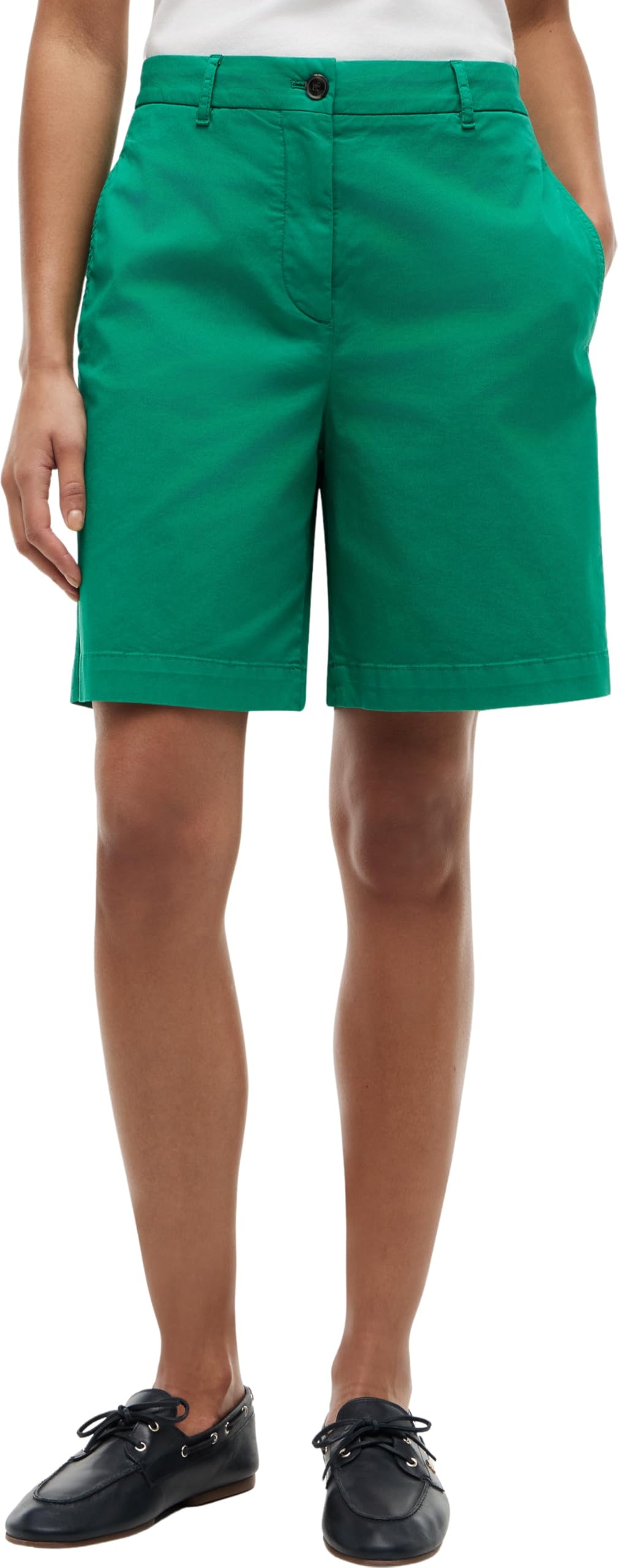 Tommy Hilfiger Women's Co GMD Blend Chino Short WW0WW49648, Green, 40