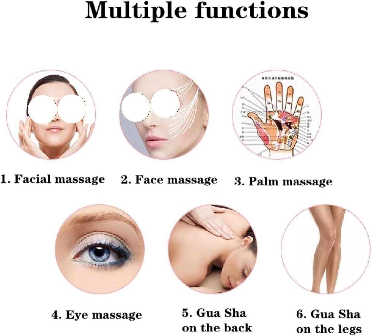 Gua sha stein, piedra gouache GuaSha herramientas de masaje raspador Gua Sha masaje for cara cuerpo natural masajeador facial de jade, 3 piezas