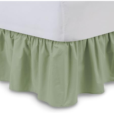 Ruffled Bed Skirt (Queen, Seafoam 