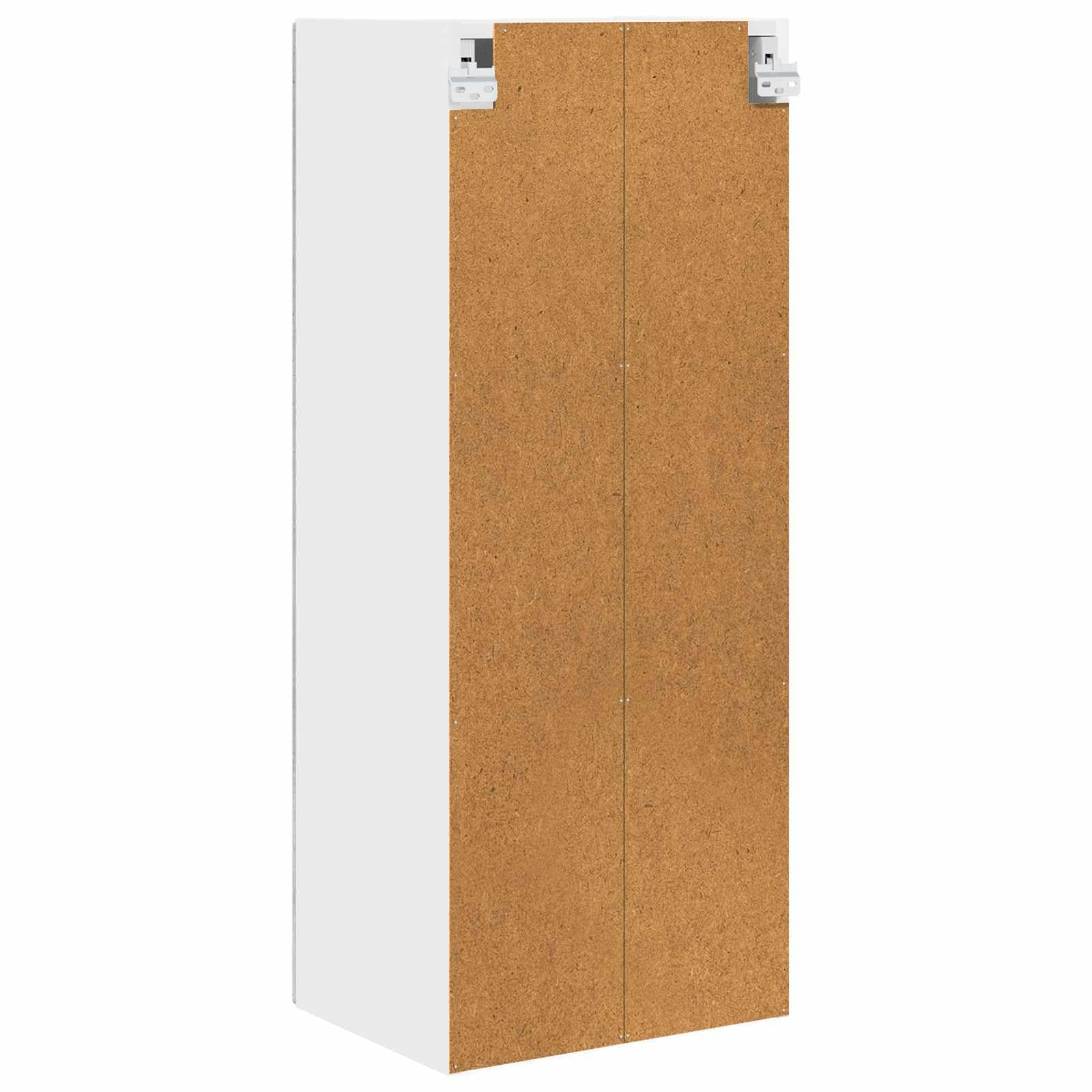 Mobiletto da Parete Cucina PORTO Grigio Cemento 40x31x100 cm | Pensile salvaspazio a 2 ante con 3 ripiani interni per cucina, ideale per organizzare spezie e stoviglie.