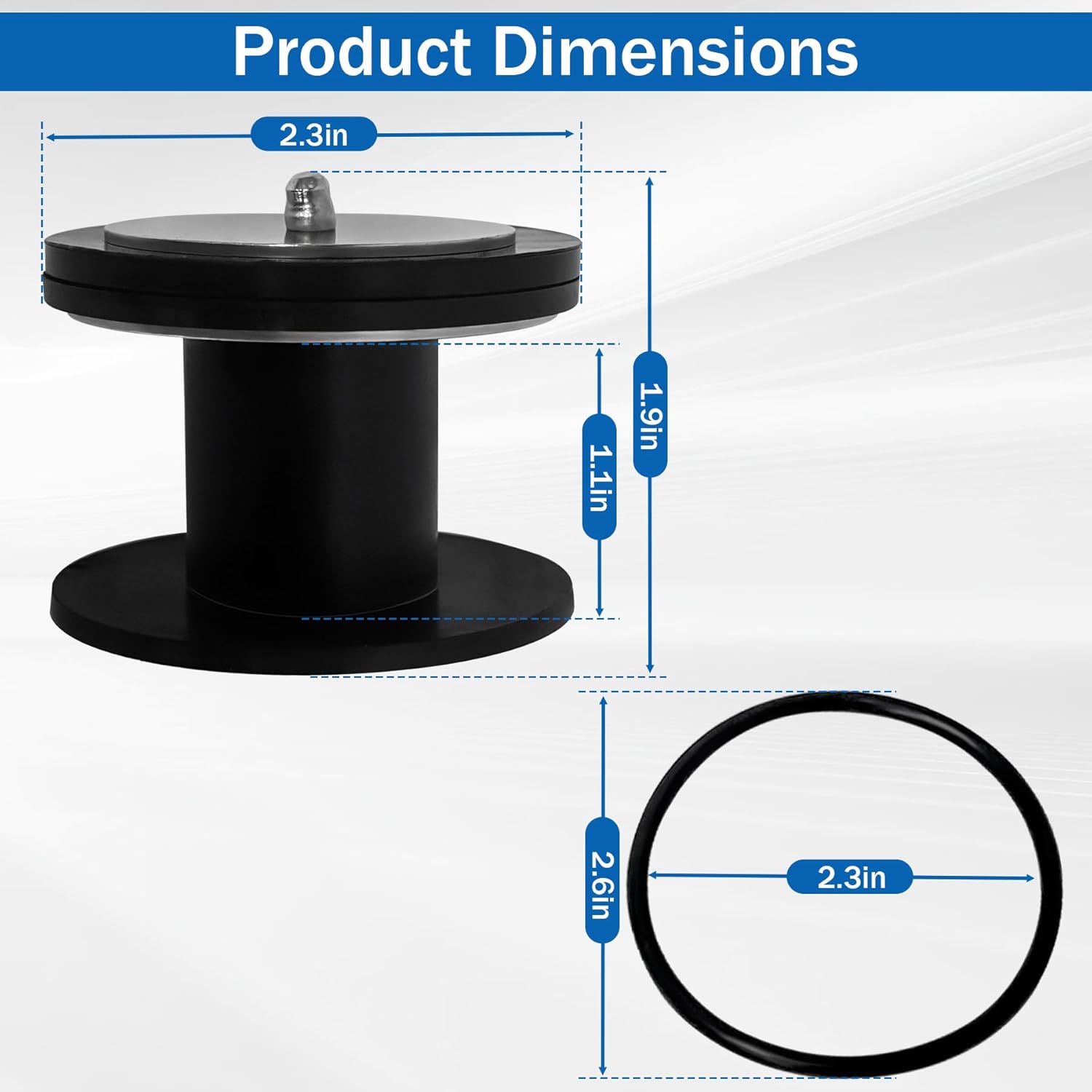 RV20068 2-inch Check Valve SEAT Assembly with O-Ring, Compatible with Ortega Check Valve Parts 073502