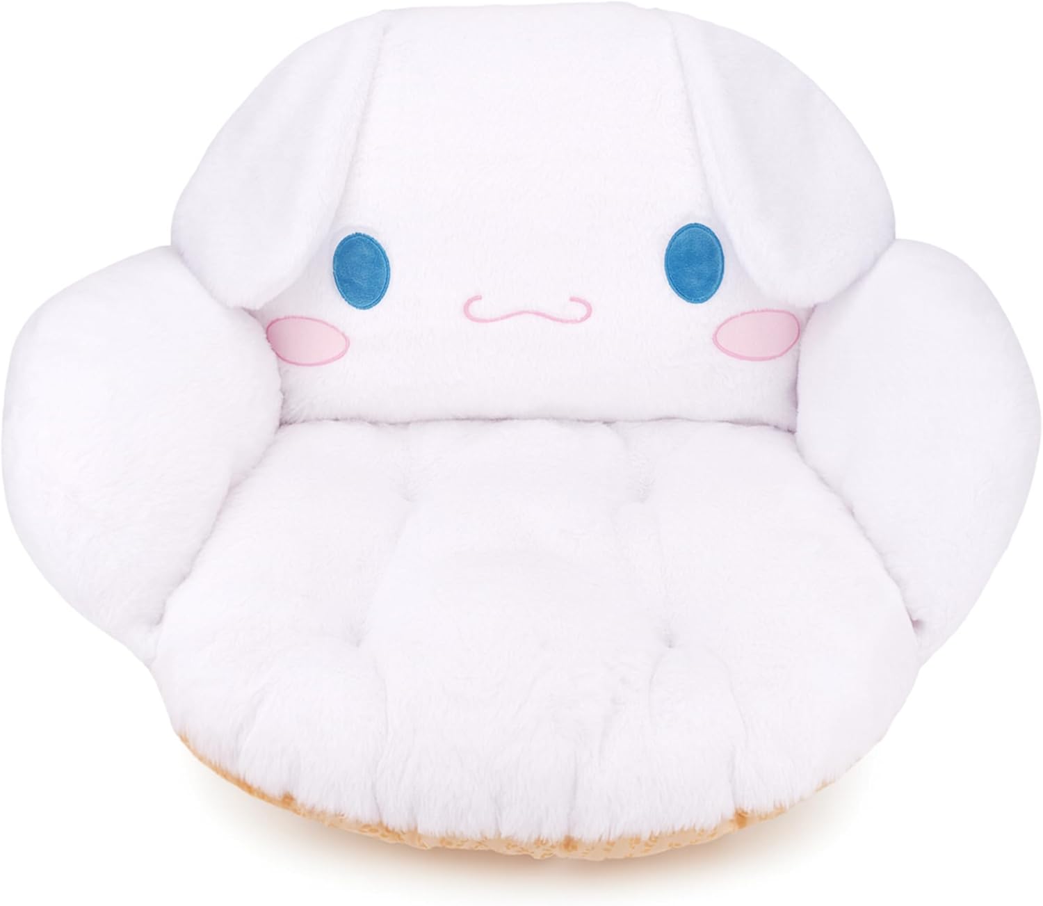 Juju White Kawaii Cushion - Kawaii Room Decor - Seat Cushions for Office Chairs - Office Chair Cushions - Car Seat Cushion - Gaming Room Decor - Gaming Desk Accessories Floor Pillow (White)