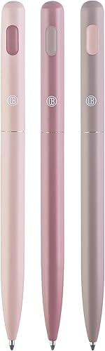 DIVERSEBEE Bolígrafos de tinta negra, paquete de 3 bolígrafos retráctiles que no se corren, bonitos bolígrafos estéticos pastel para profesores,