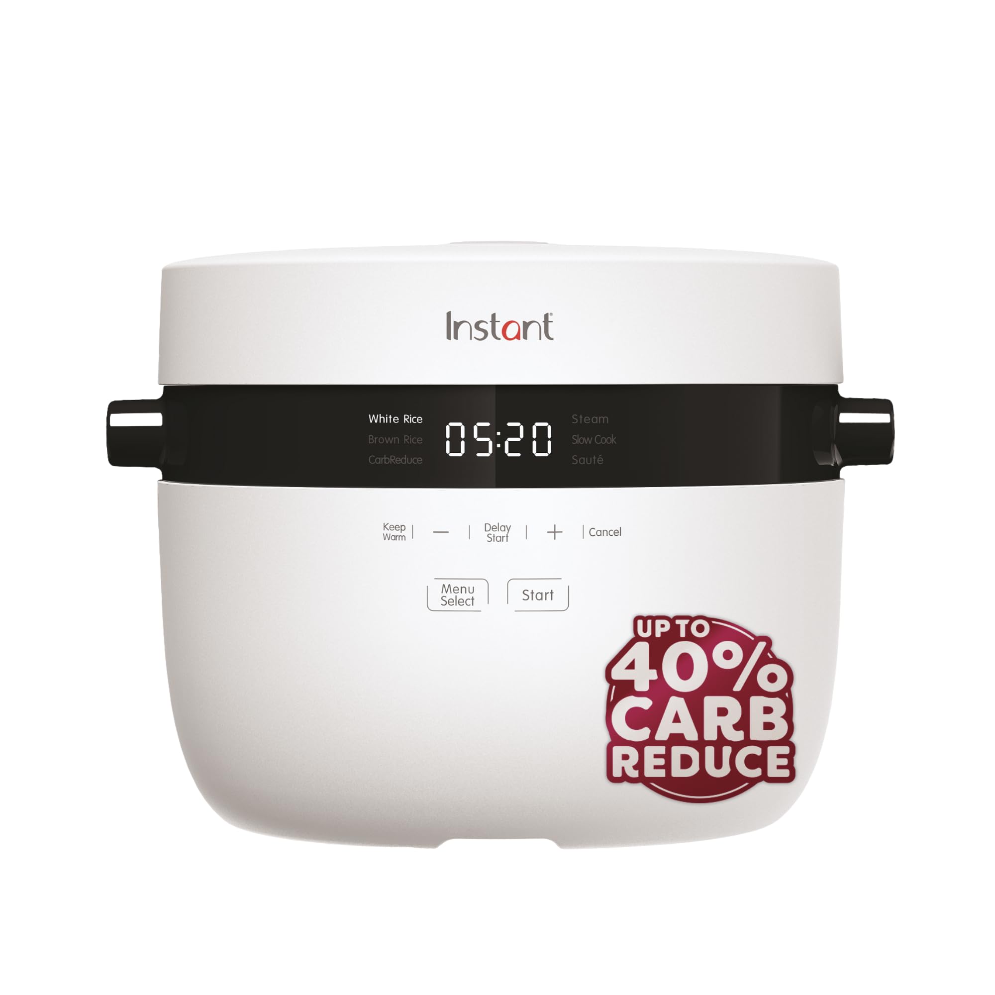 Instant Brands Instant Rice Cooker And Steamer - Automatic Versatile Digital Rice Cooker, Steamer And Sauté Pan - (12 Cup / 2.8L) - Up To 12 Portions White