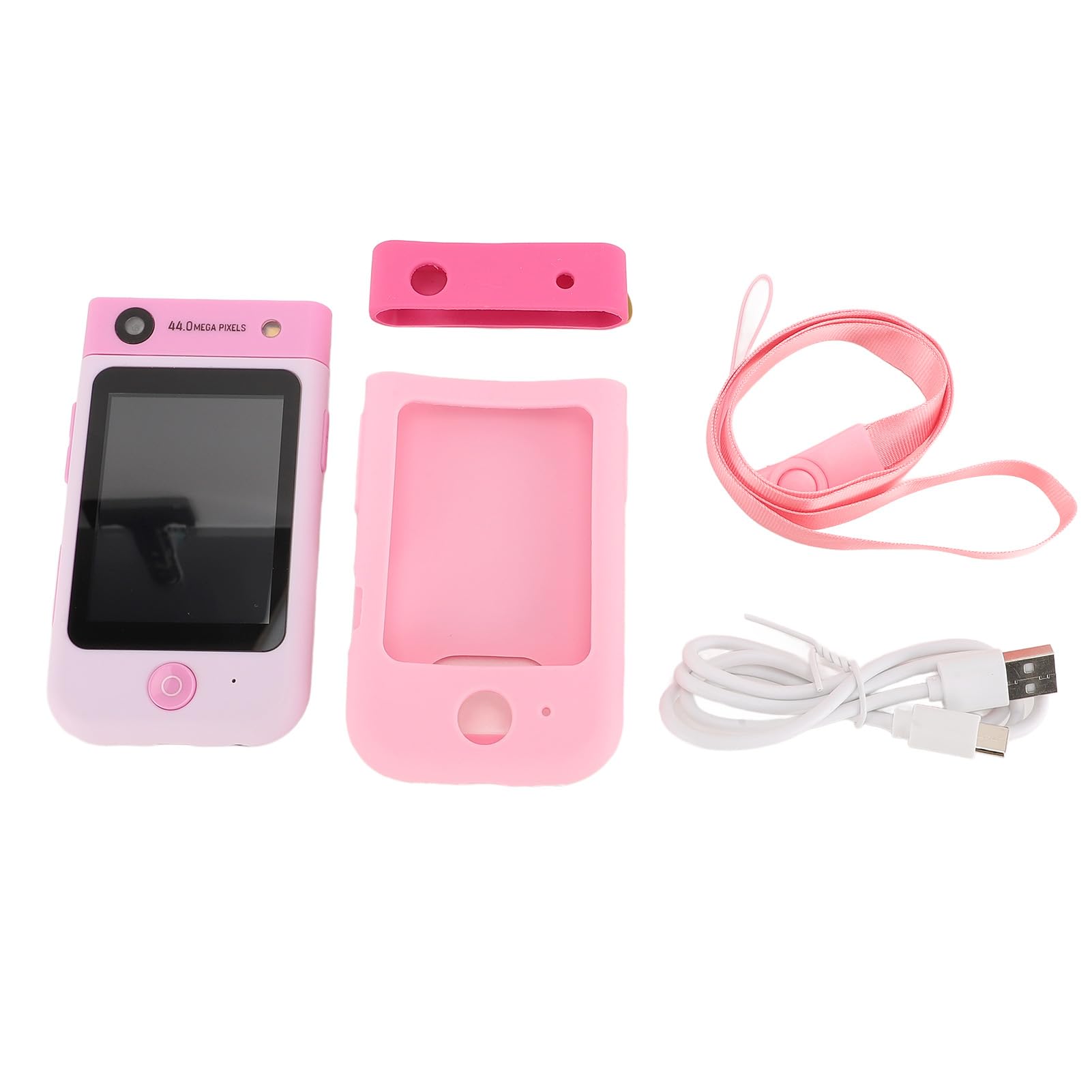 Smart Phone per bambini, schermo touchscreen IPS da 2,8 pollici 48MP 1080P HD Kids Phone Toy con fotocamera, lettore musicale, giochi puzzle per ragazzi e ragazze (Coniglio rosa)