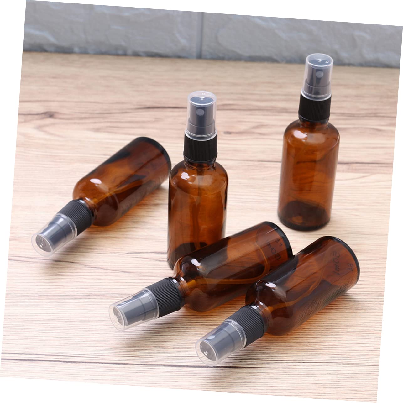 Baluue Flacone Spray Vuoto da Viaggio 20ml in Vetro Marrone
