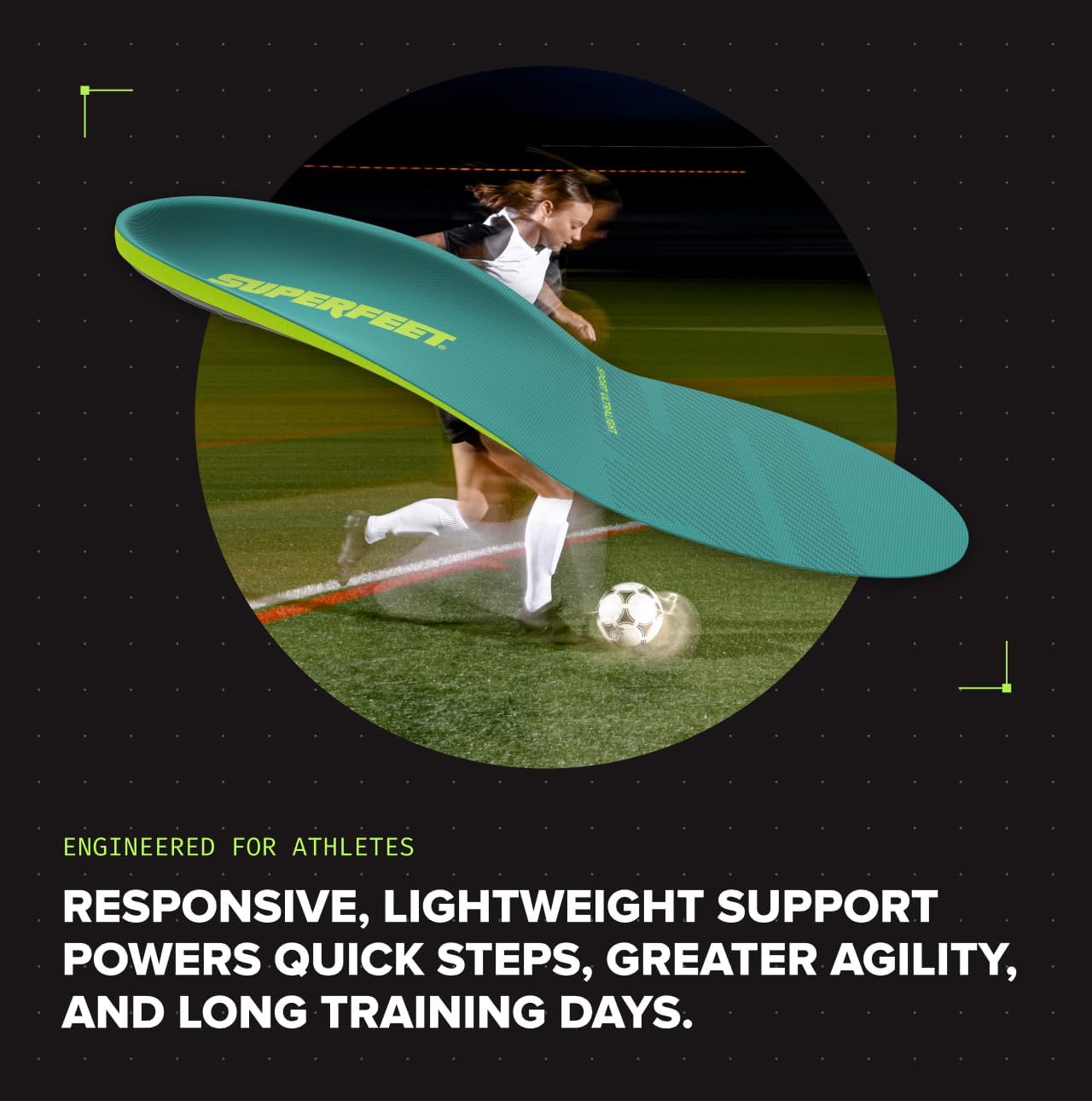 Superfeet Sport Ultralight Insoles for Athletes with All Arch Height Support & EVOLyte® Carbon Fiber - 7.5-9 Men / 8.5-10 Women