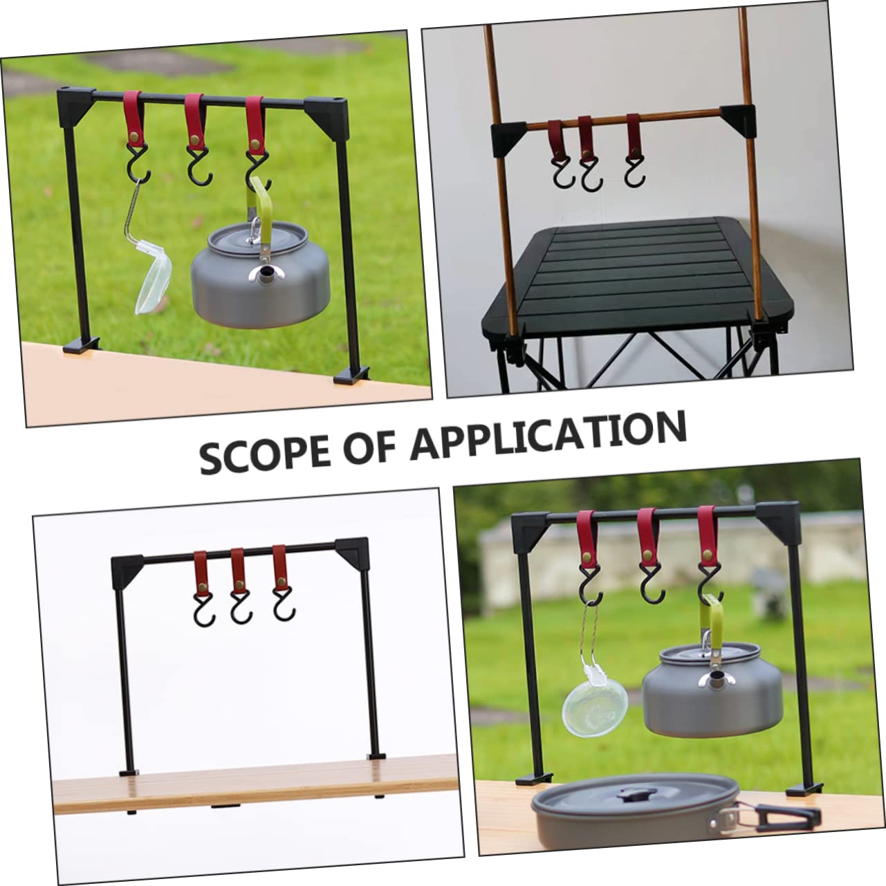 Happyyami 1 Juego Estante de Escritorio Linterna de Camping Soporte para Acampar Accesorios para Acampar Colgador de artículos Diversos para Acampar Estante al Aire Libre Almacenamiento
