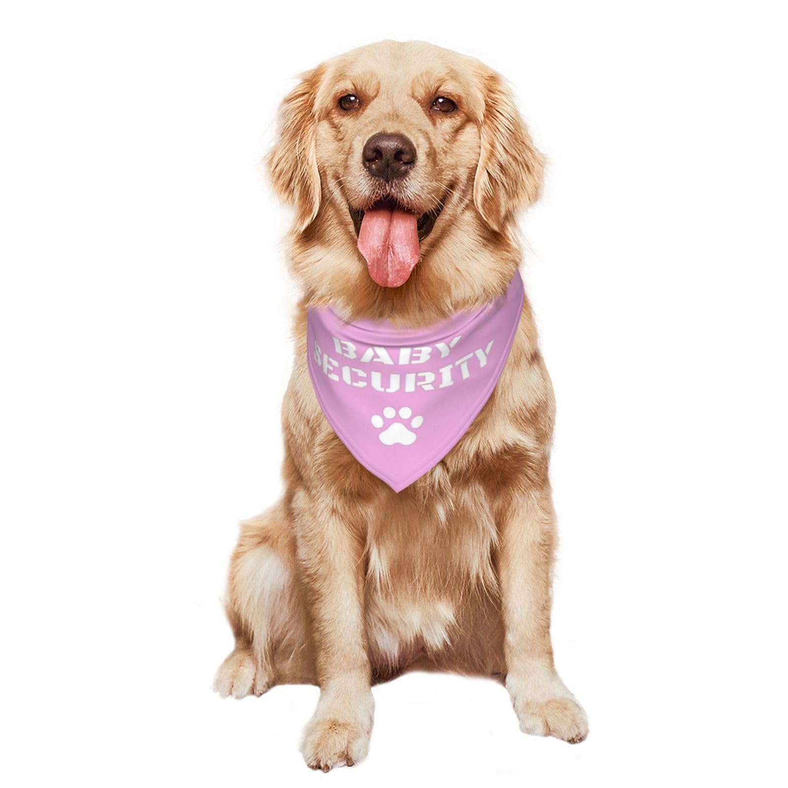 Baby Security in Training, anuncio de embarazo, bandana de revelación de género para perro, bufanda, accesorios de decoración, regalo para fiesta de amantes de los perros (rosa)