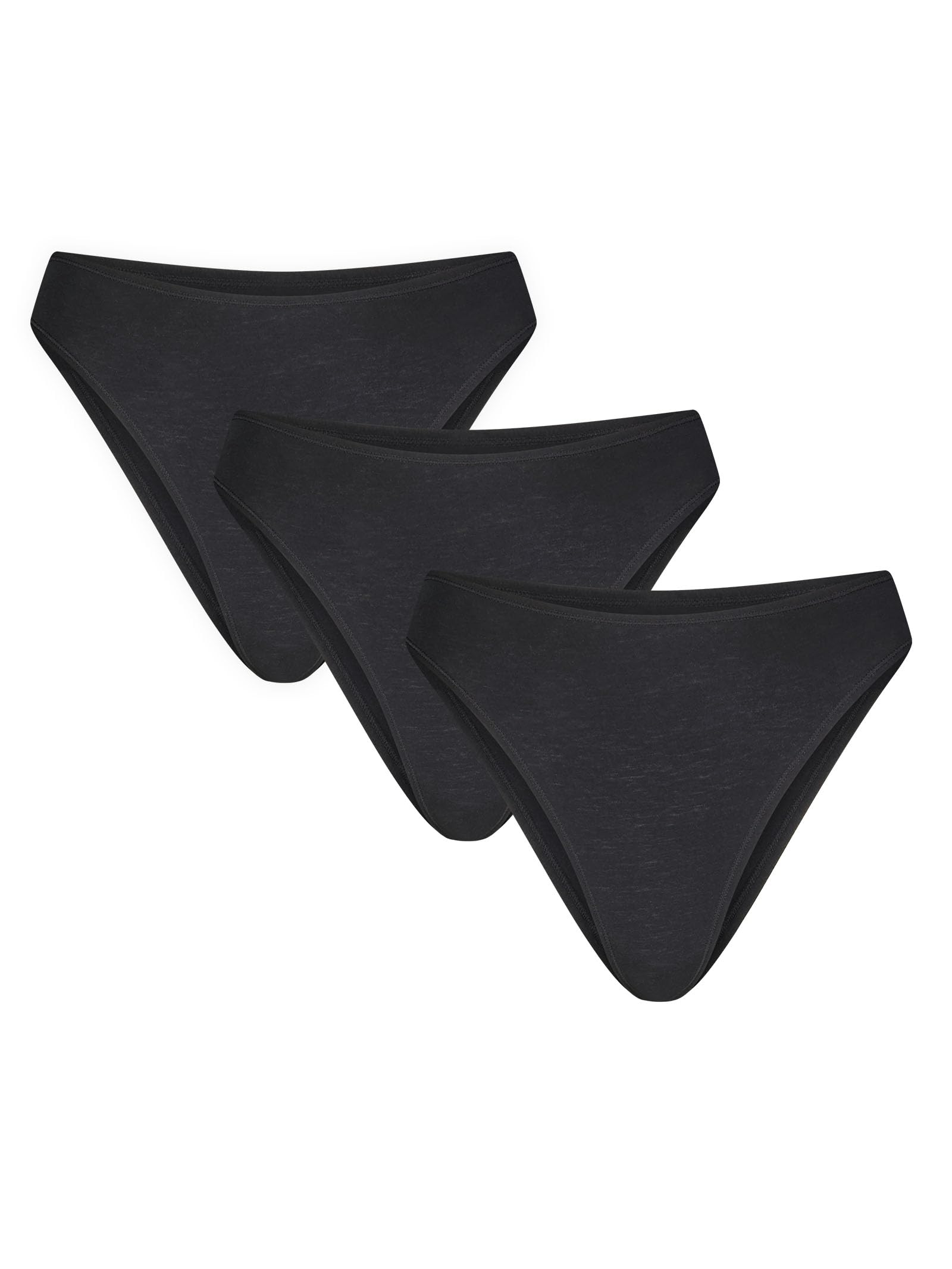 NEGATIVE Underwear French Cut Cotton Underwear for Women French Cut Brief Soft Stretchy and Cheeky - 3 Pack