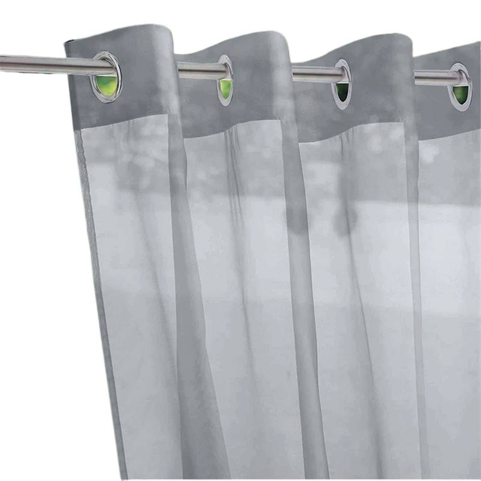 Zymjzbetic Pergola Curtain Outdoor Sheer Curtain Front Porch Pergola Patio Waterproof Screening Voile Drapes Window Privacy Shading Tulle Drape Decor(Grey,L 132x274cm)