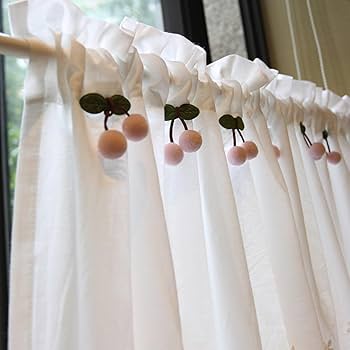 総レースカフェカーテン】白/クリームロマンティックレトロ暖簾リメイク