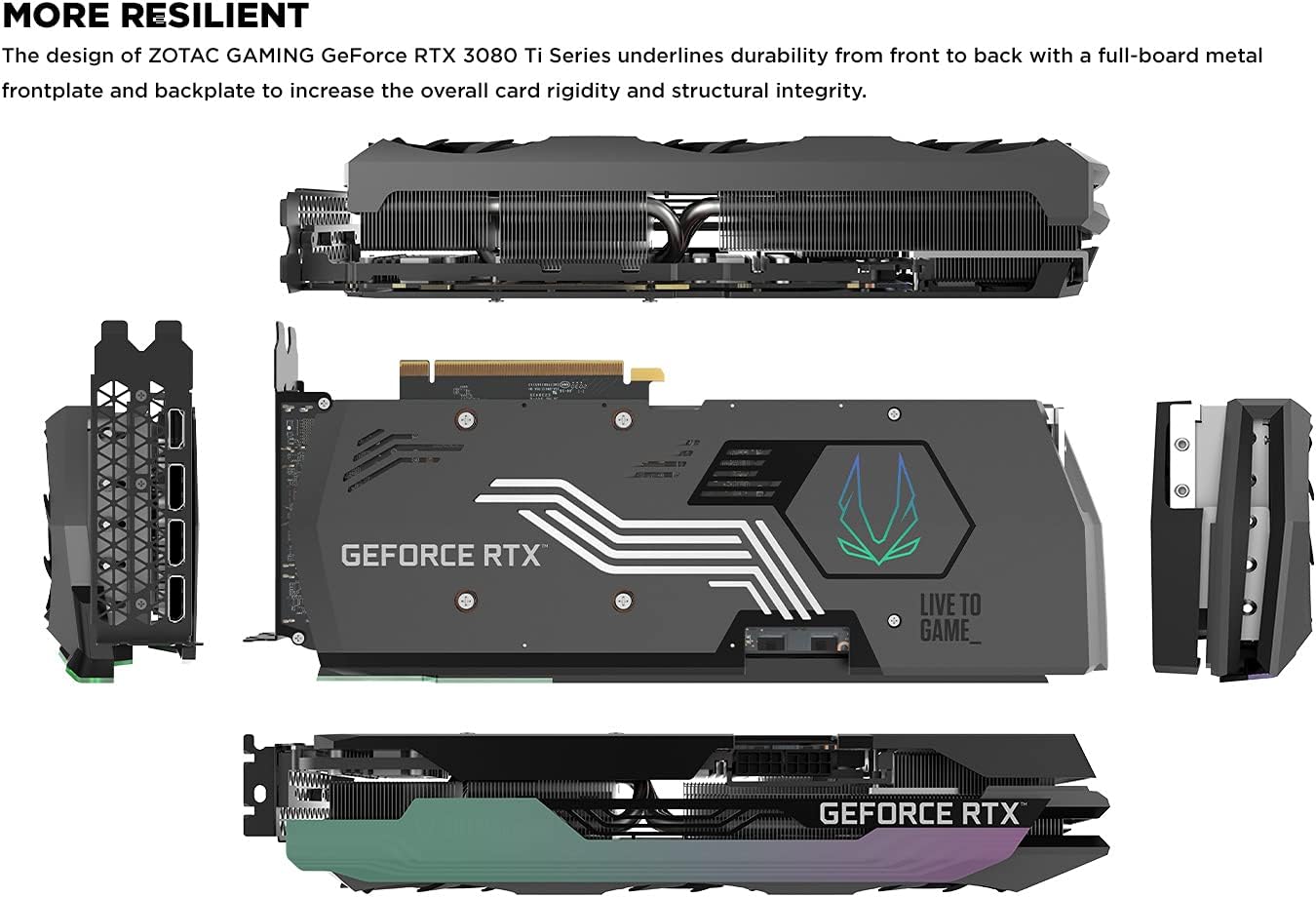 ZOTAC GAMING GeForce RTX™ 3080 Ti AMP Holo 12GB GDDR6X 384-bit 19 Gbps PCIE 4.0 Graphics Card, HoloBlack, IceStorm 2.0 Advanced Cooling, SPECTRA 2.0 RGB Lighting, ZT-A30810F