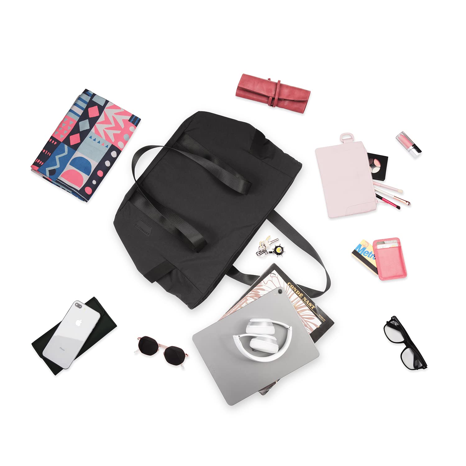bagsmart Borsa per la spesa da donna, borsa da viaggio, grande, impermeabile, borsa per la notte, borsa per il weekend, nuoto, viaggi, yoga e sauna