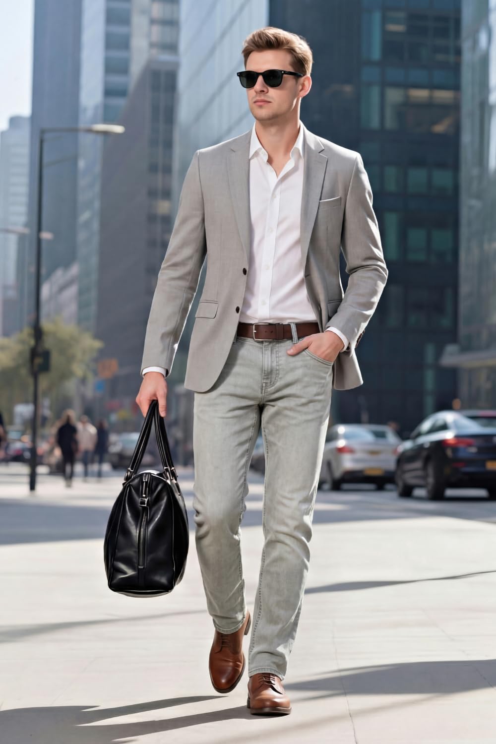 GINGTTO Jeans Hombre Slim Pantalones Elástico Stretch Denim Jeans