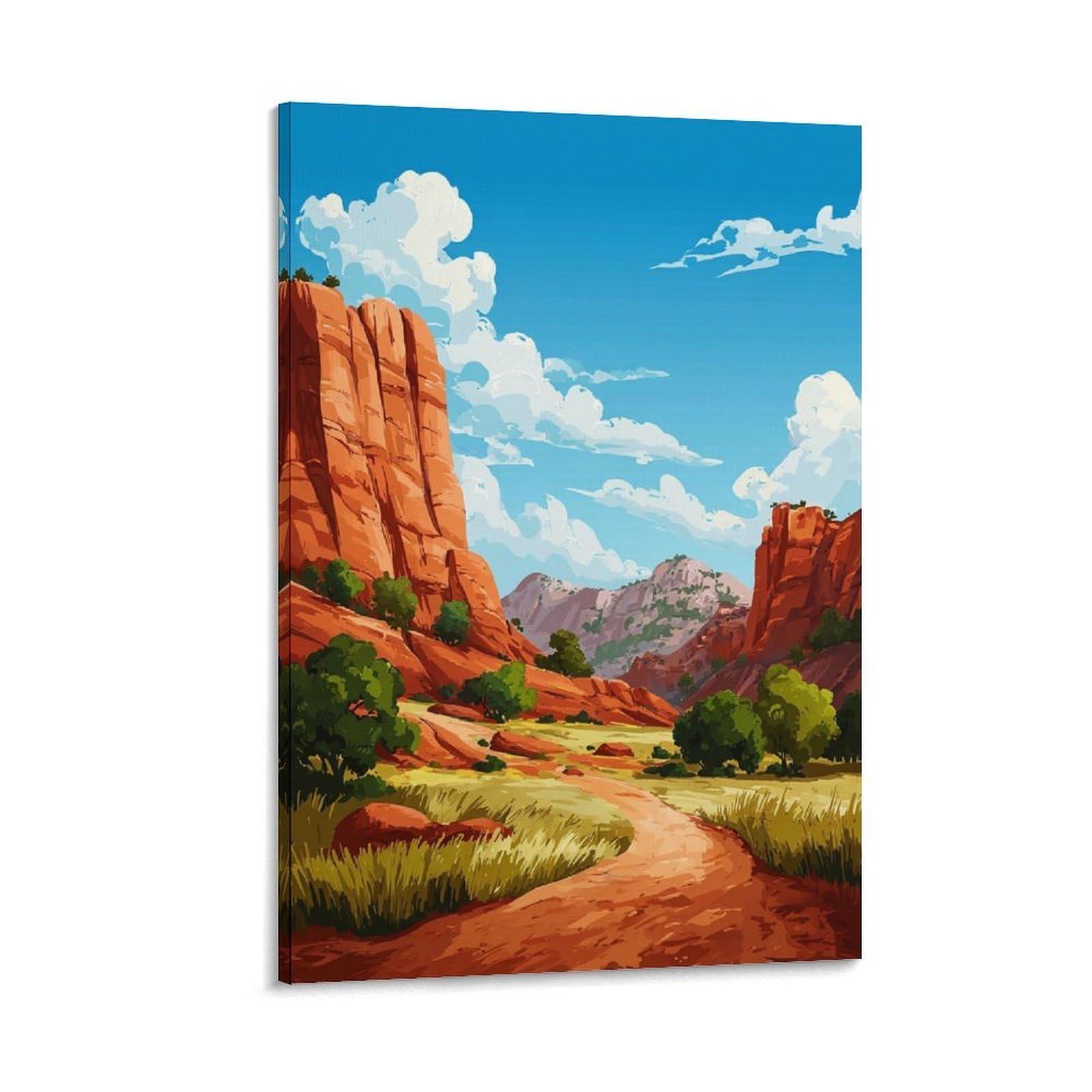 ZBBGGOZ East Canyon State Park Posters 24x36inch(60x90cm) Vintage Watercolor Canvas Art